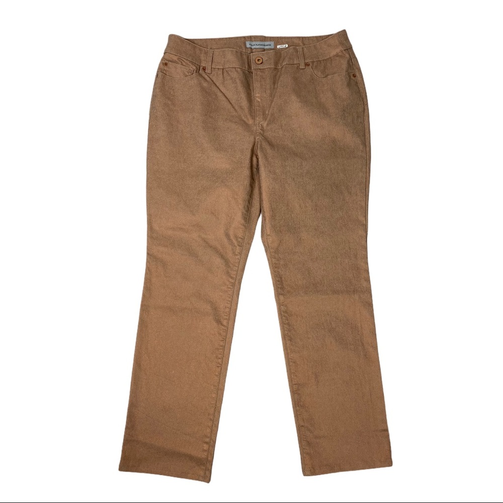 Chico's Platinum Denim Metallic Rose Gold Jeans